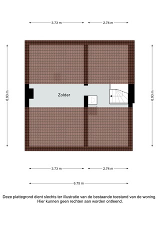 Plattegrond - Dijkstraat 38, 6367 XV Voerendaal - Dijkstraat 38 Voerendaal - Zolder 2D.jpg